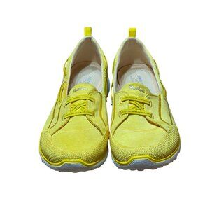 Skechers Womens Wide Fit Yellow Slip-On Casual Shoes With Memory Foam Sz 11
